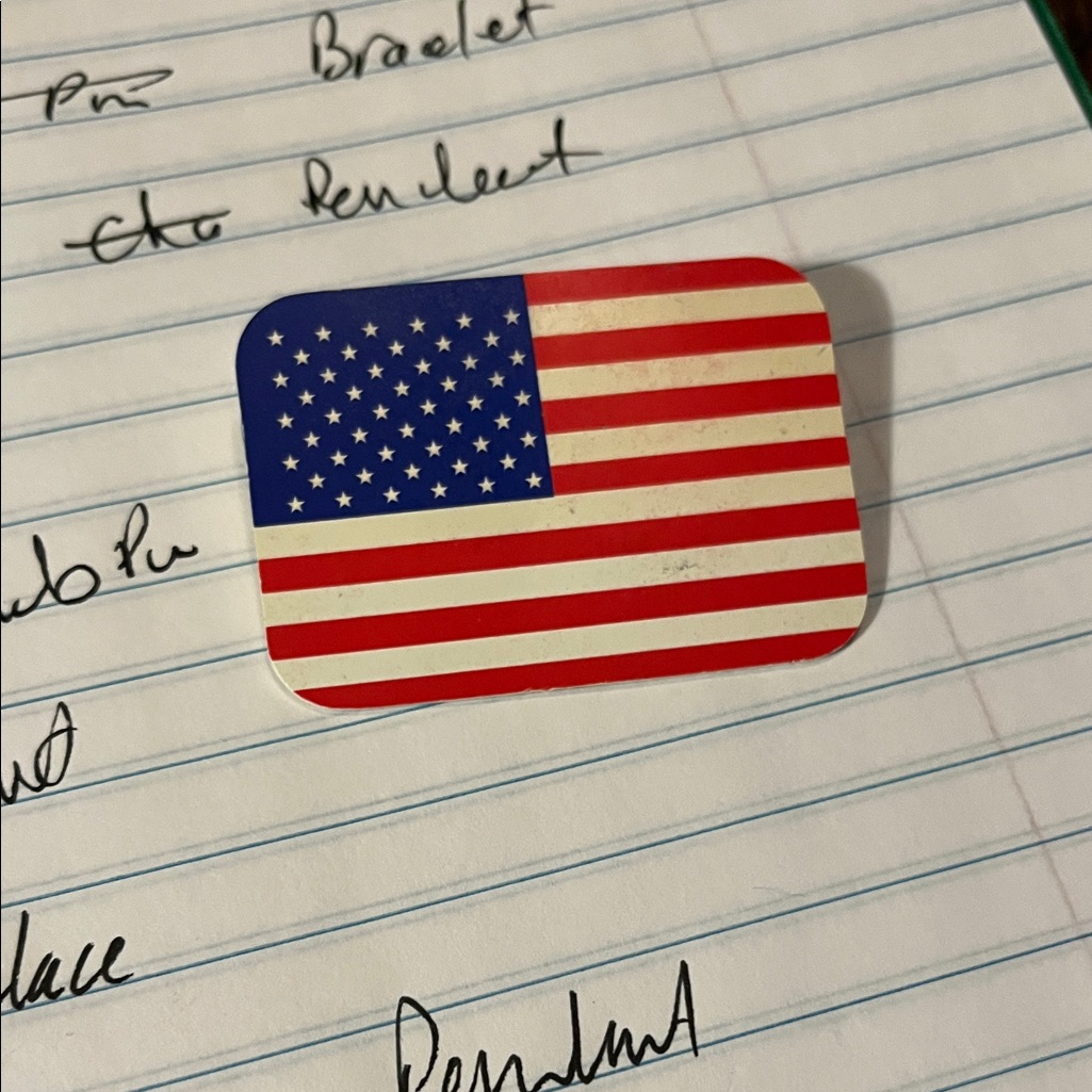 American Flag Patriotic Rectangle Pin 687